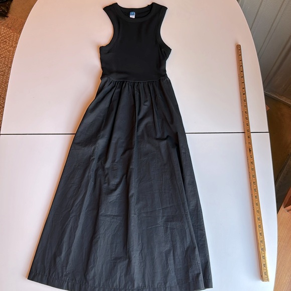 Old Navy Black Ribbed Tank Top Maxi Fit Flare Dress Womens Size S - Picture 2 of 10